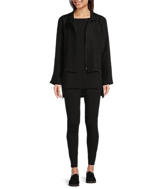 Eileen Fisher Jersey High Waist Slim Leg Ankle Leggings Product Image