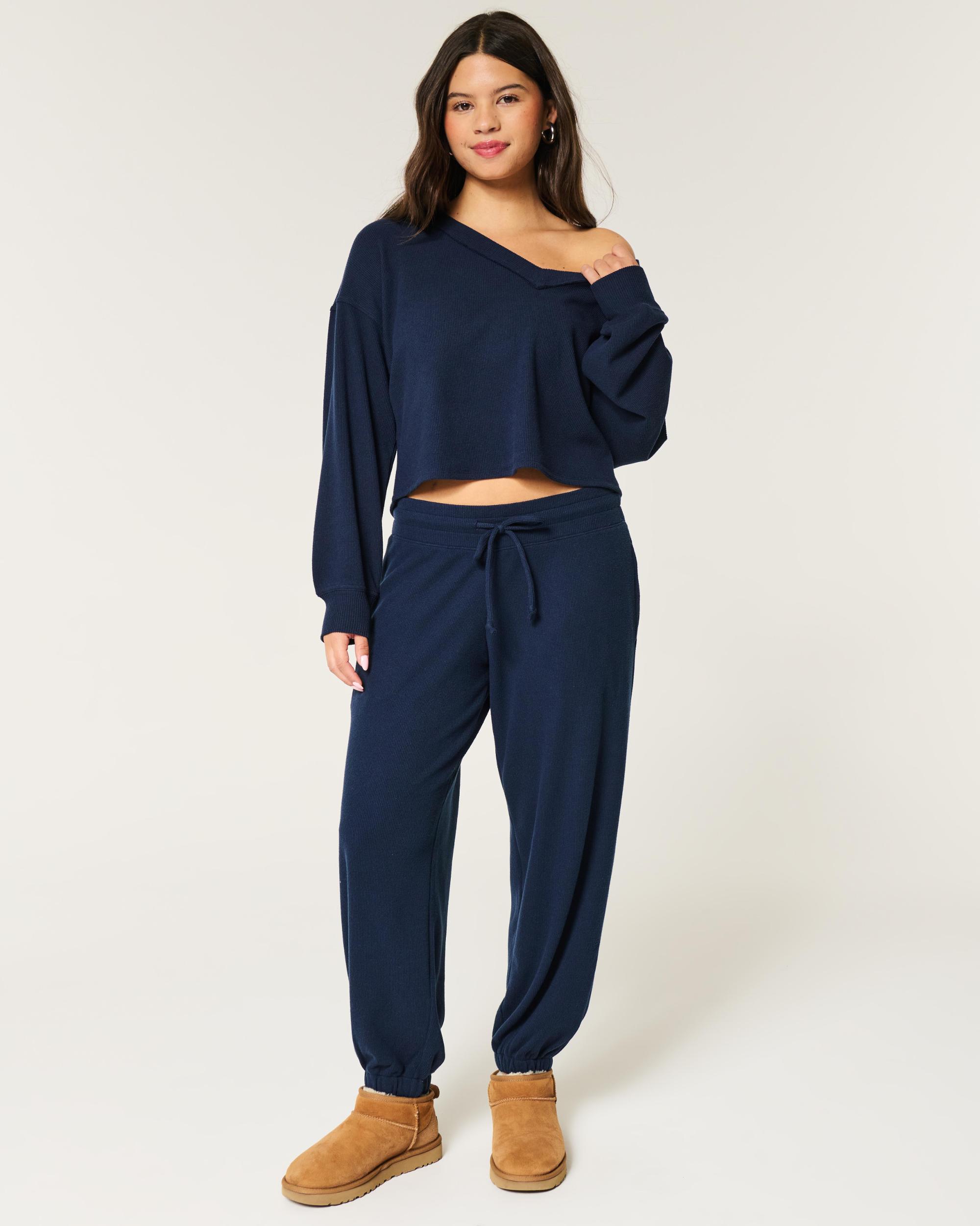 Gilly Hicks Relaxed Waffle Joggers Product Image