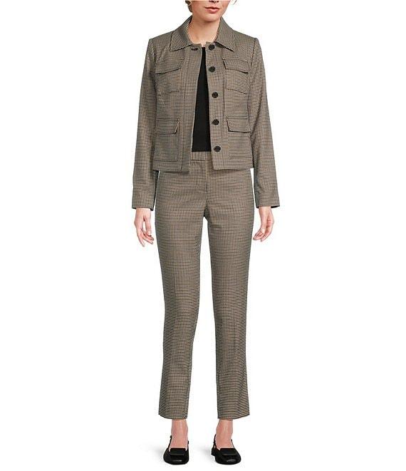 DKNY by Donna Karan Mini Houndstooth Patch Pocket Jacket Product Image