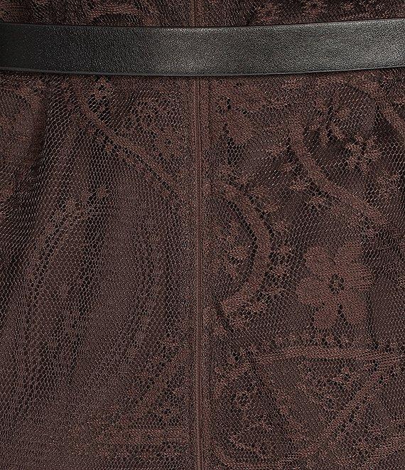 Gianni Bini Eden Lace Belted Long Sleeve Dress Product Image