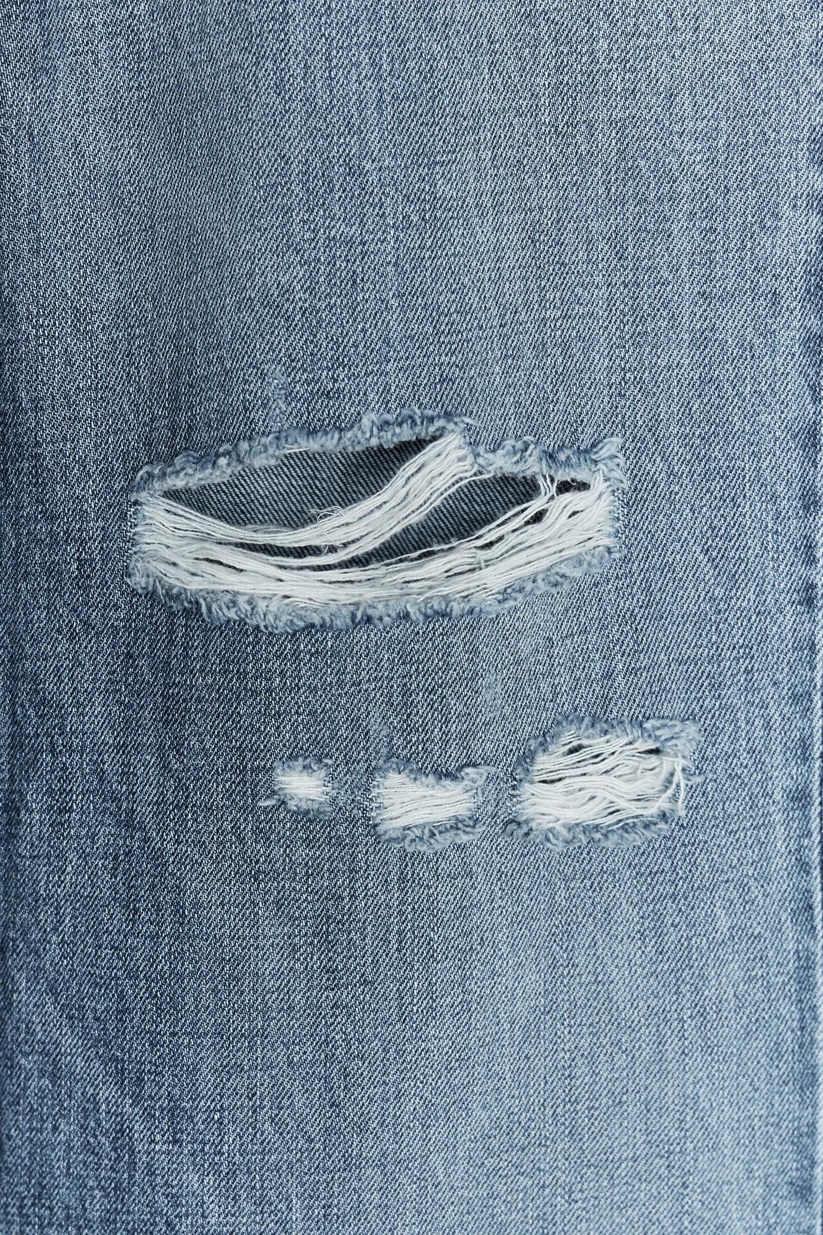 TRF MID-RISE RIPPED WIDE LEG JEANS Product Image