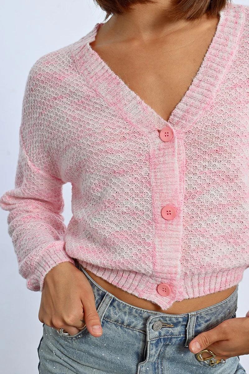 Cropped Knit Cardigan Product Image