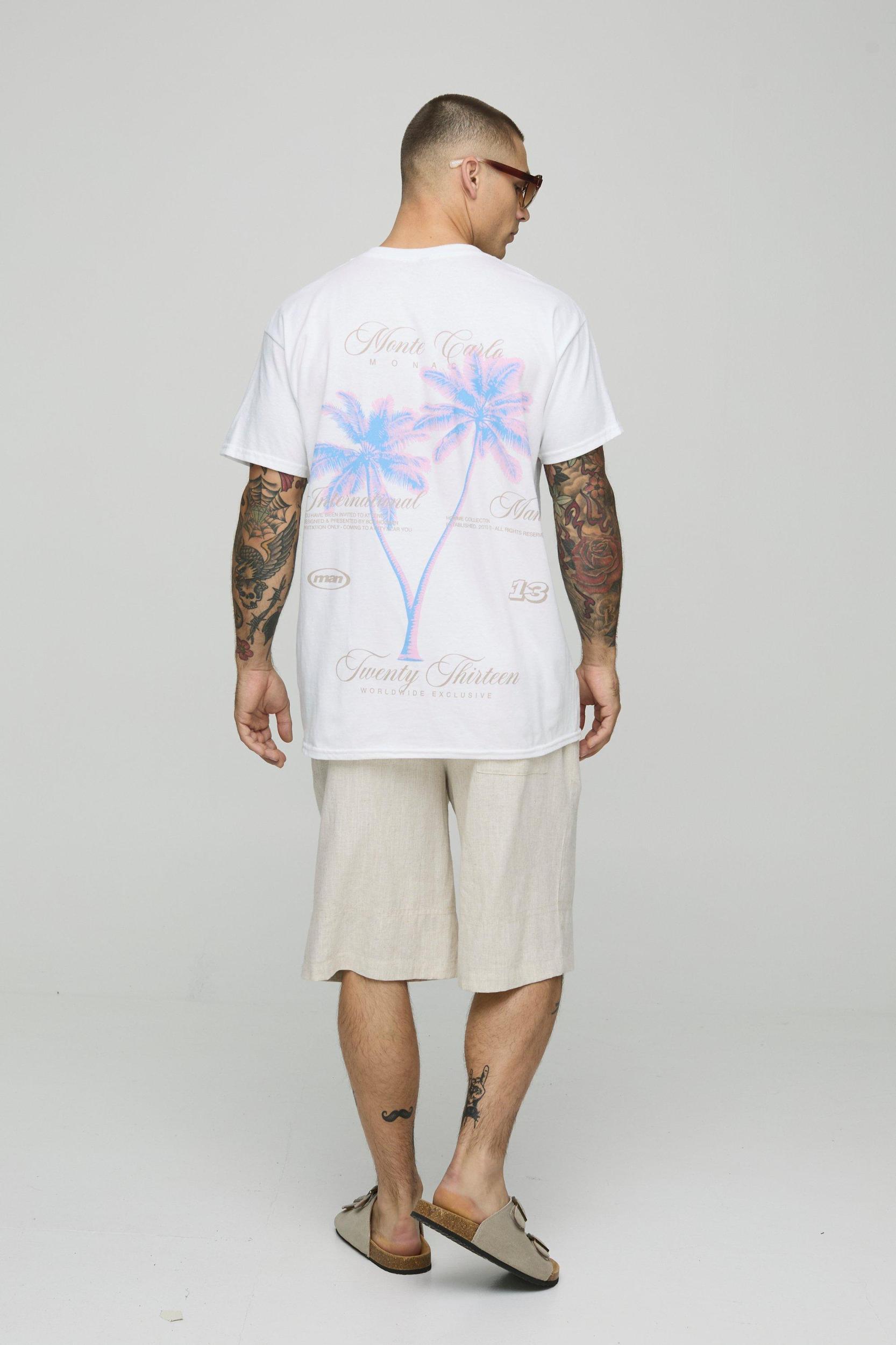 Oversized Blurred Palm Print Graphic T-Shirt | boohooMAN USA Product Image
