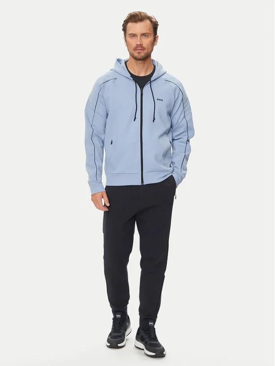 Boss Stretch cotton hoodie with Embossed Artwork Product Image