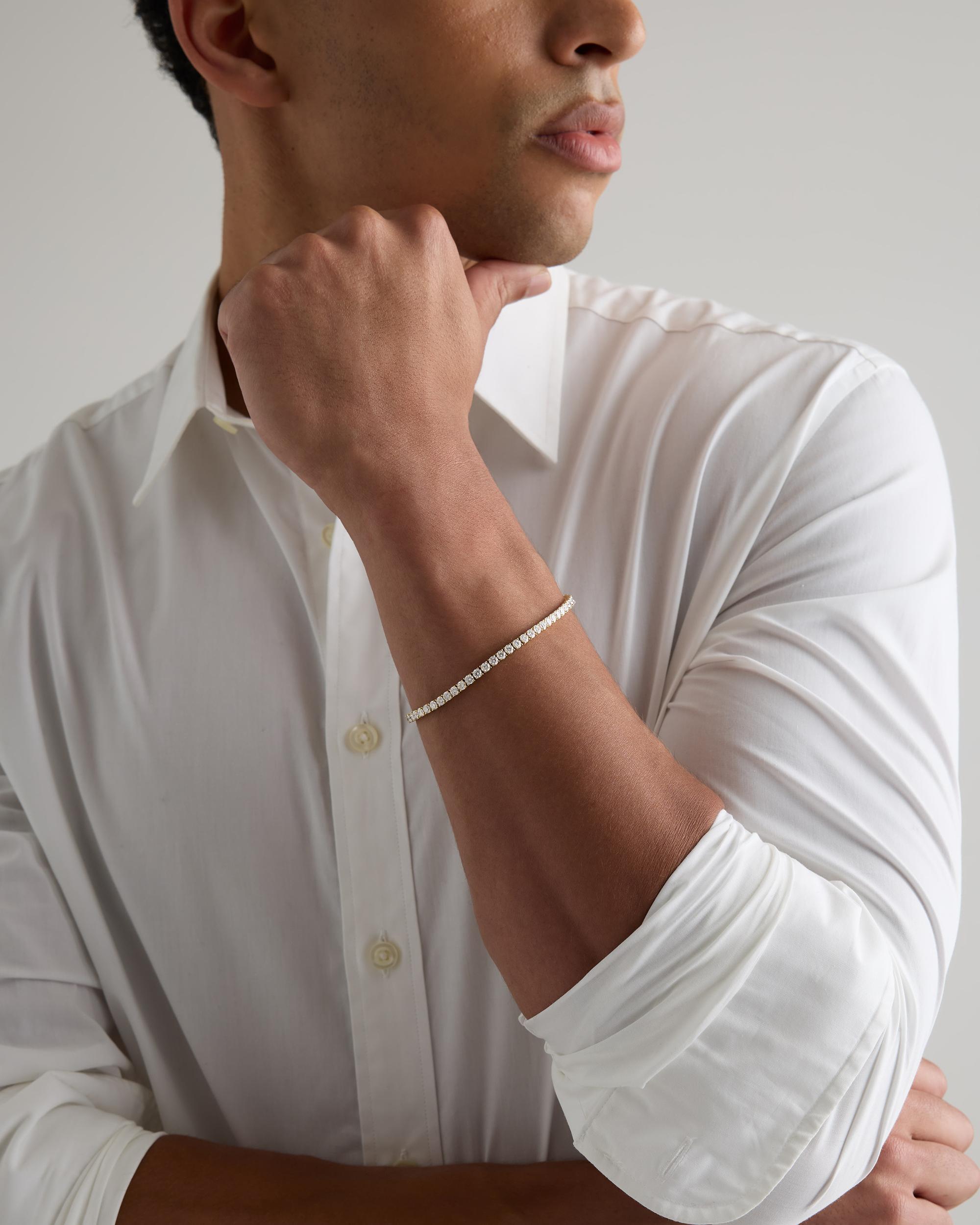 Quince | Women's 14K Gold Lab Grown Diamond Tennis Bracelet Product Image