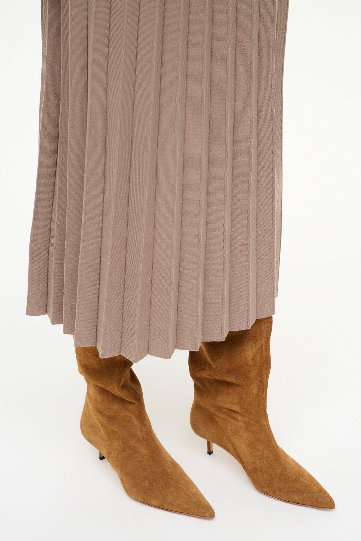 SEBASTIAN KITTEN HEEL BOOT | TAN Product Image