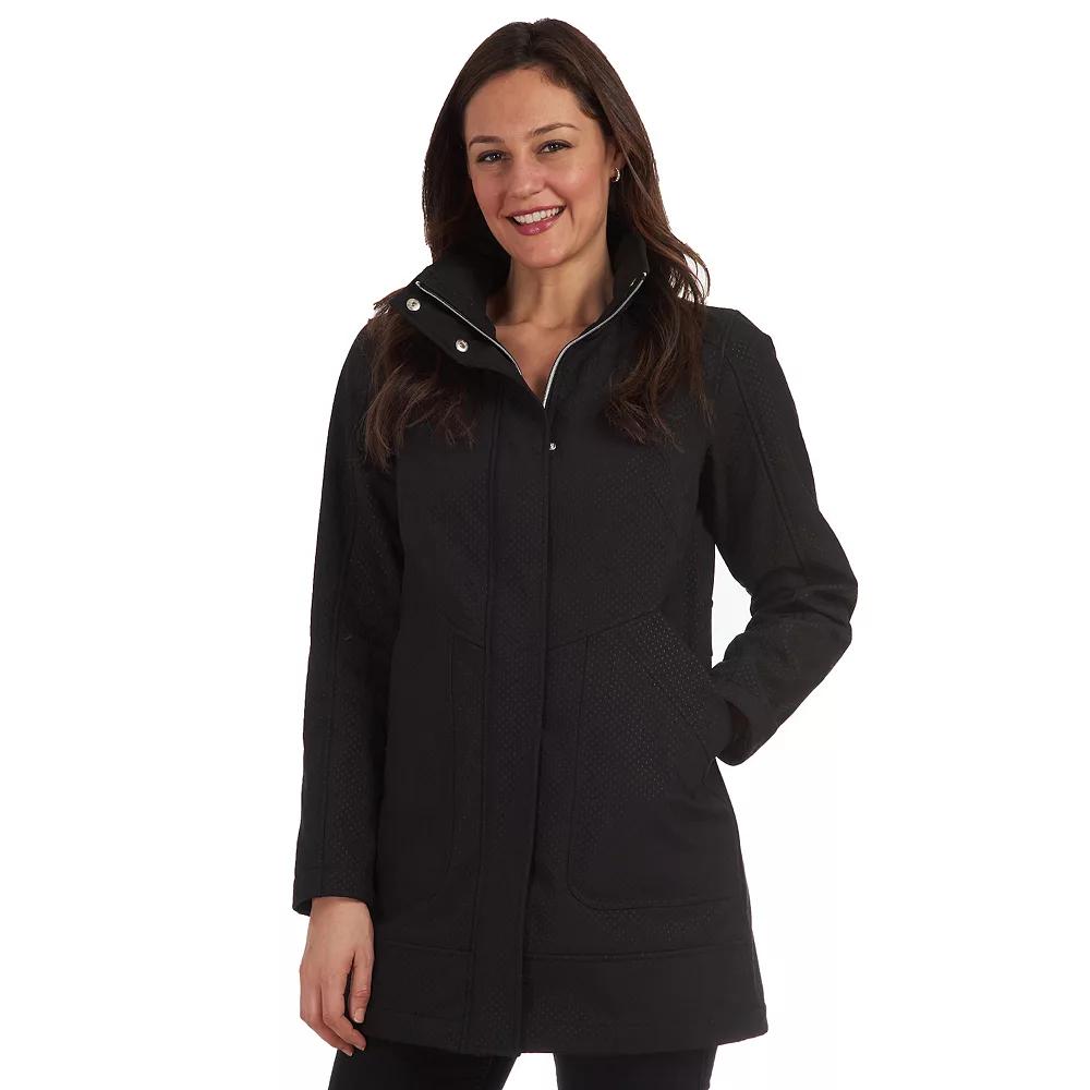 Women's Fleet Street Textured Soft Shell Midweight Jacket, Size: XL, Black Product Image