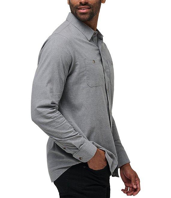 TravisMathew Cloud Flannel Long Sleeve Woven Shirt Product Image