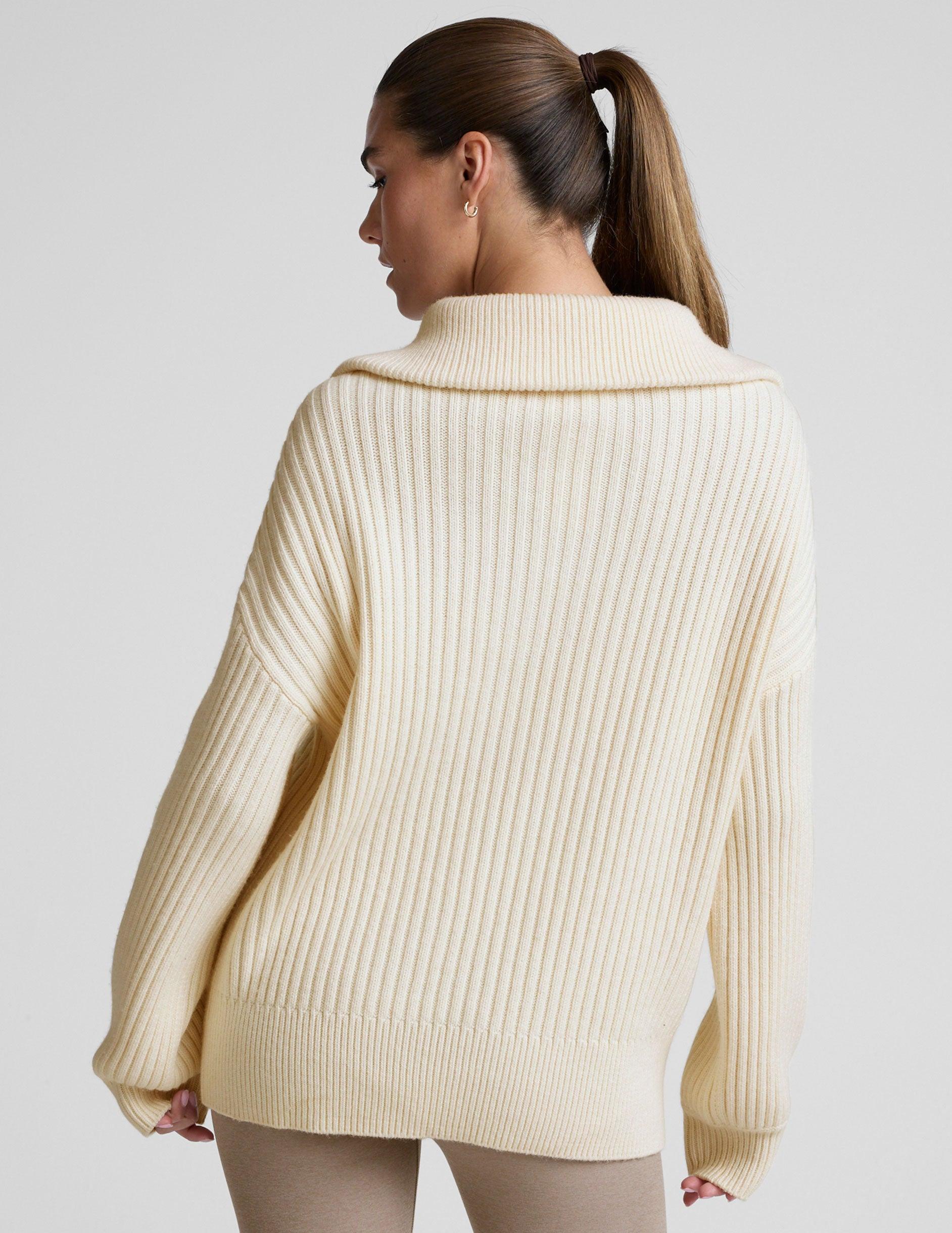 Wool Blend Collared Pullover Product Image