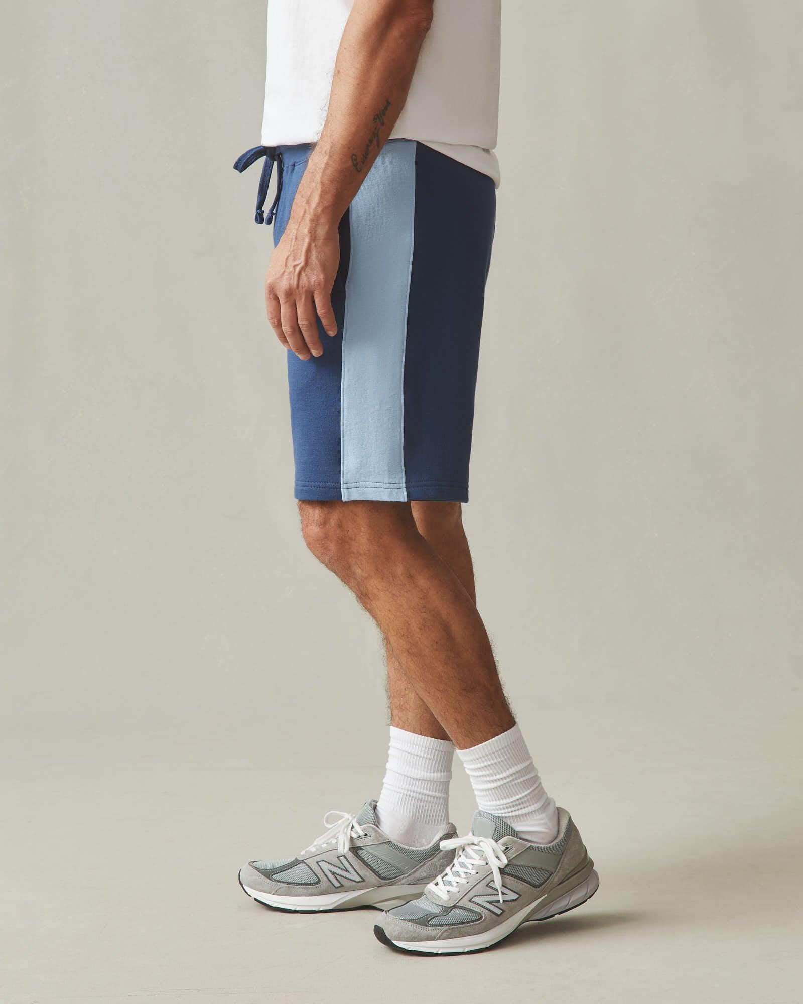 Men's Colorblock Sweatshort - Marine Navy Powder Blue Product Image