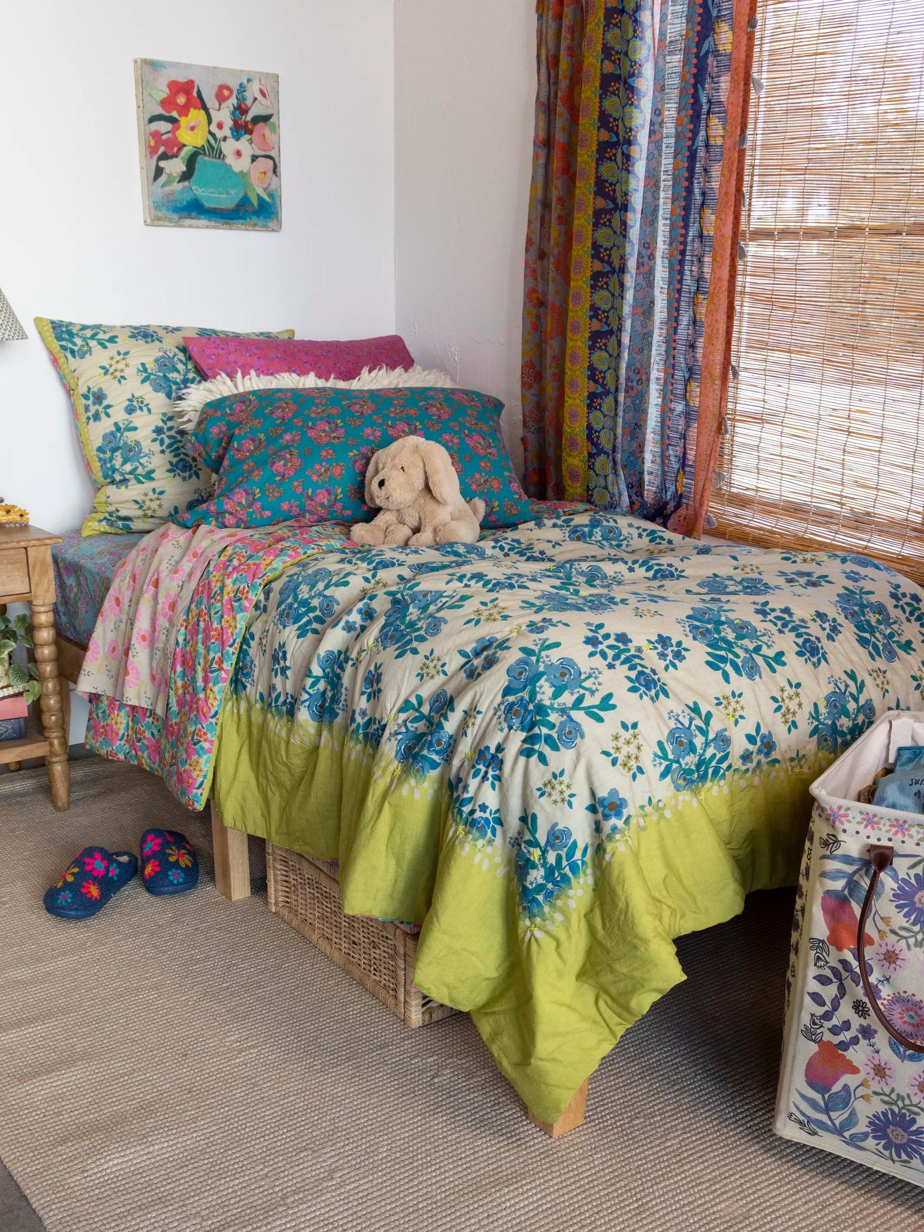 Bungalow Reversible Cotton Quilt - Boho Blooms Patchwork Product Image