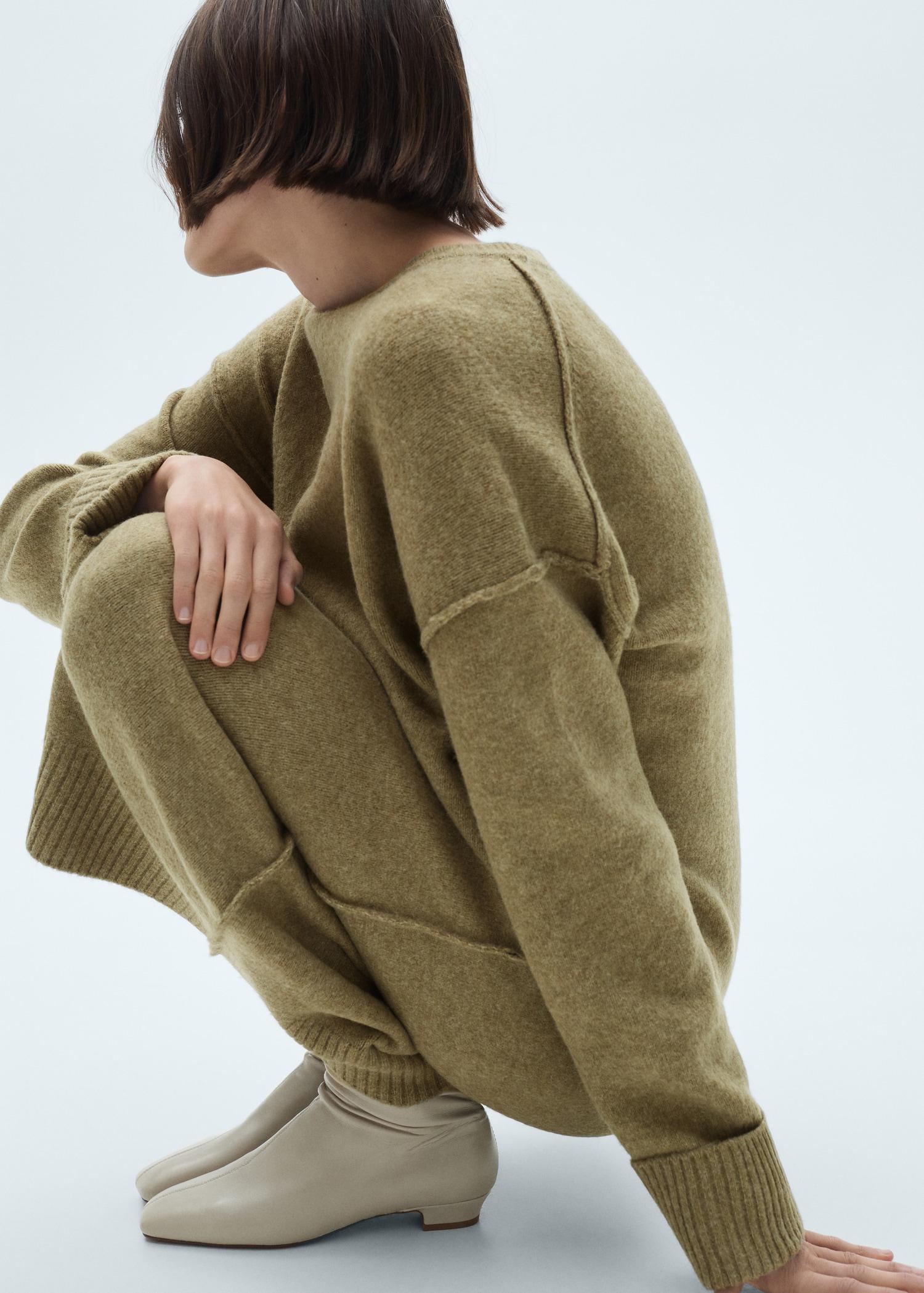 Knitted dress with ribbed finishes - Women | MANGO USA Product Image