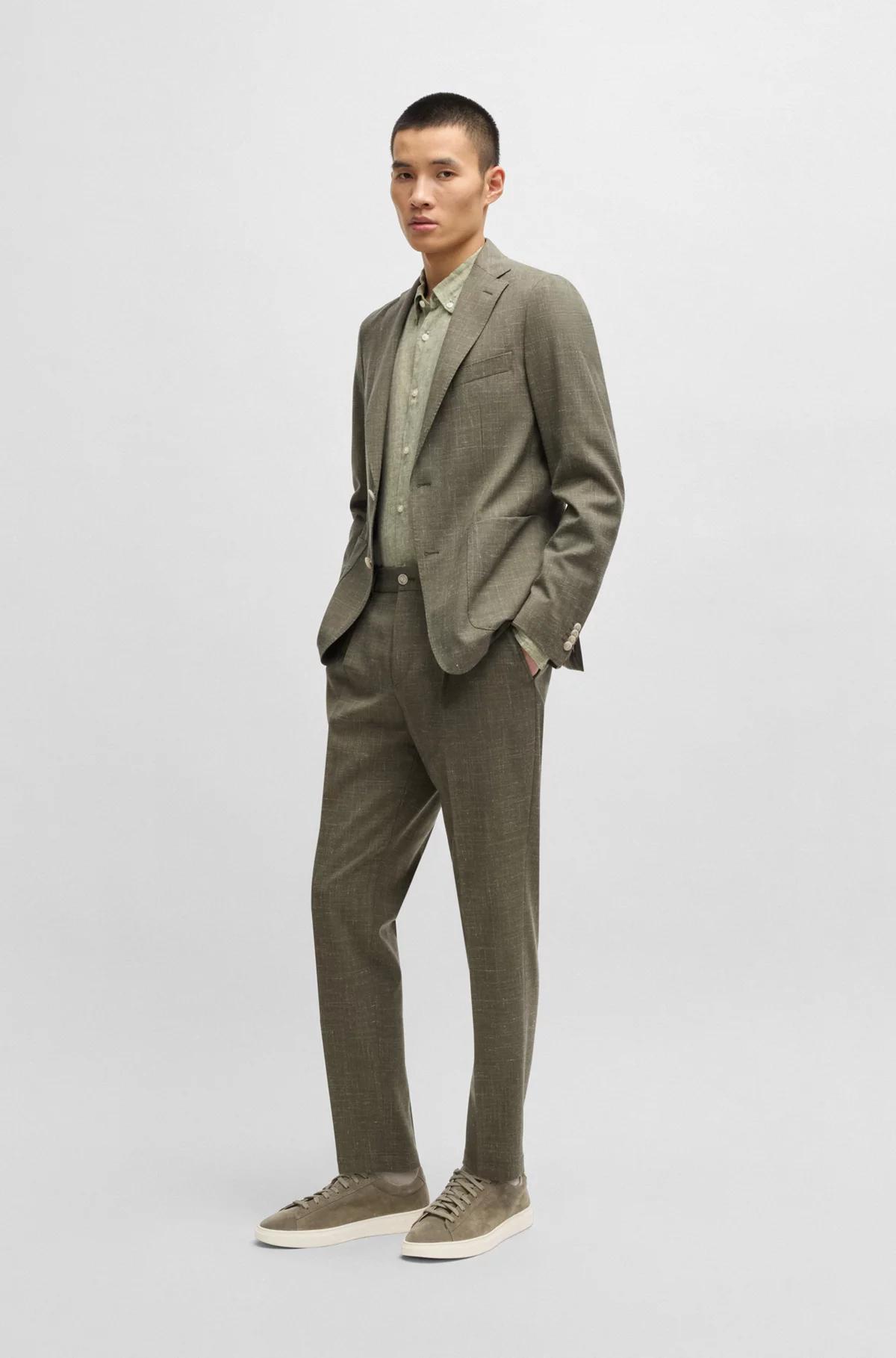 Boss Suede Trainers with Rubber Outsole Product Image