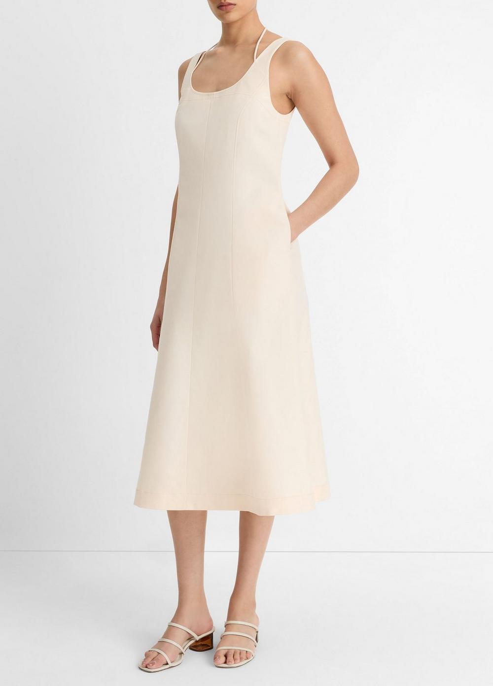 Seamed Cotton Tank Dress Product Image