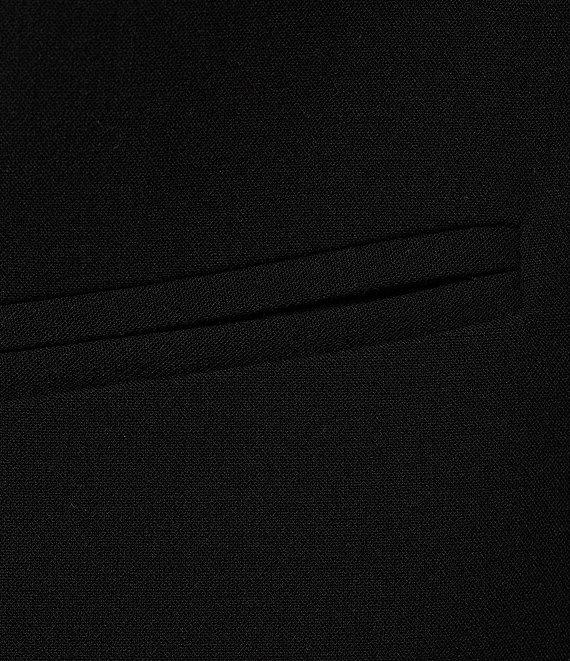 Trina Turk Ren Luxe Drape Suiting Notch Lapel Long Sleeve Cropped Blazer Jacket Product Image