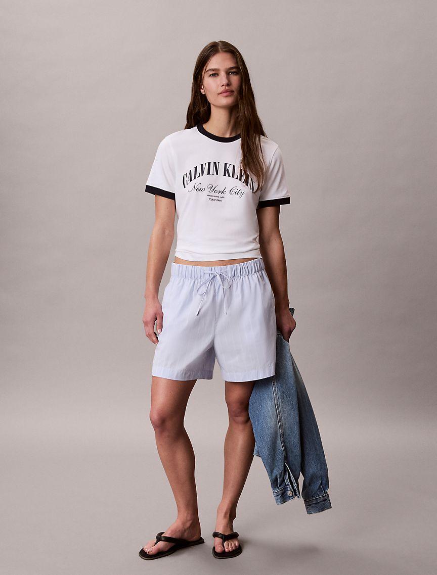 Cotton Poplin Stripe Boxer Shorts Product Image