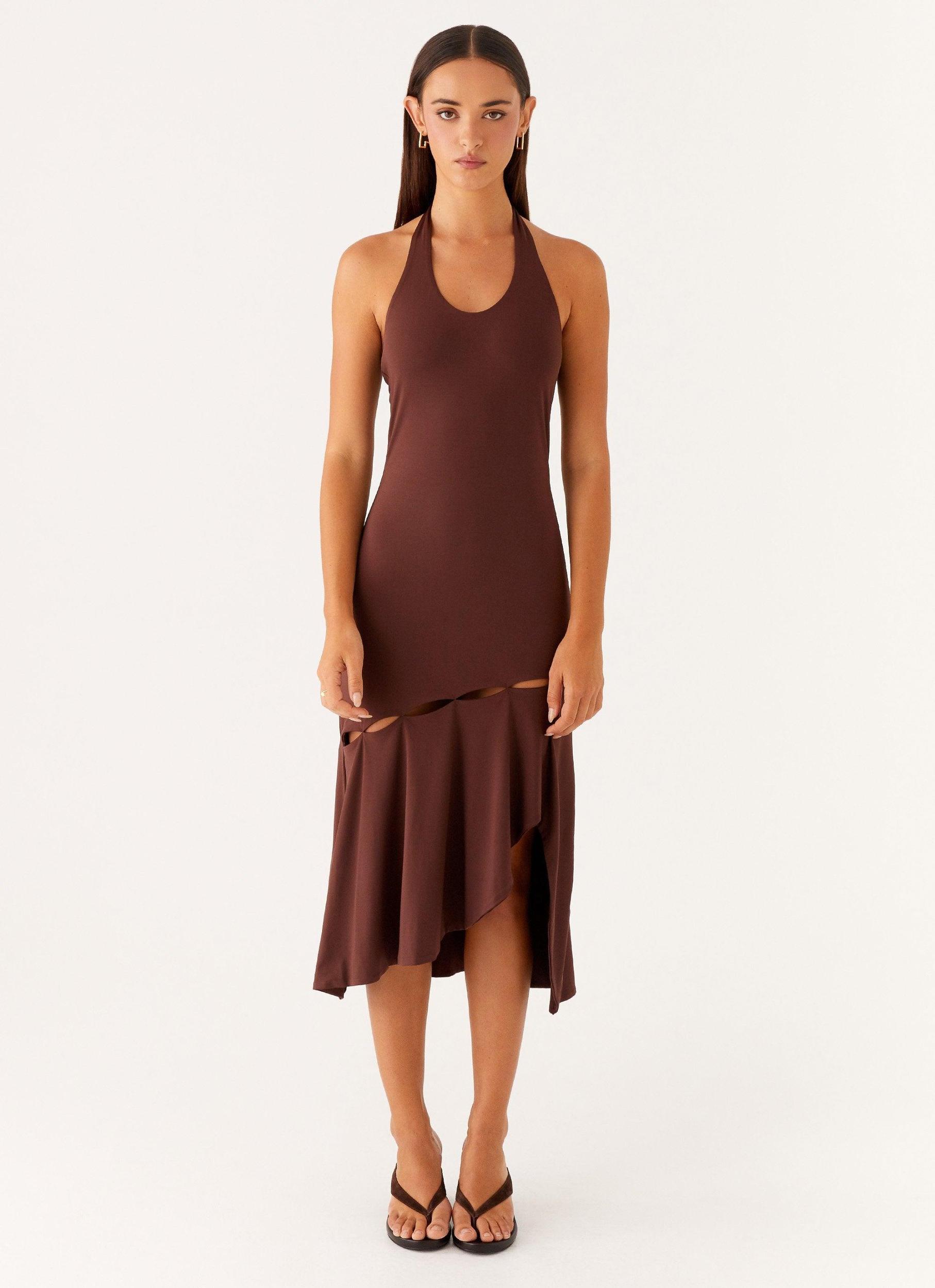 Fast Times Midi Dress - Chocolate Product Image