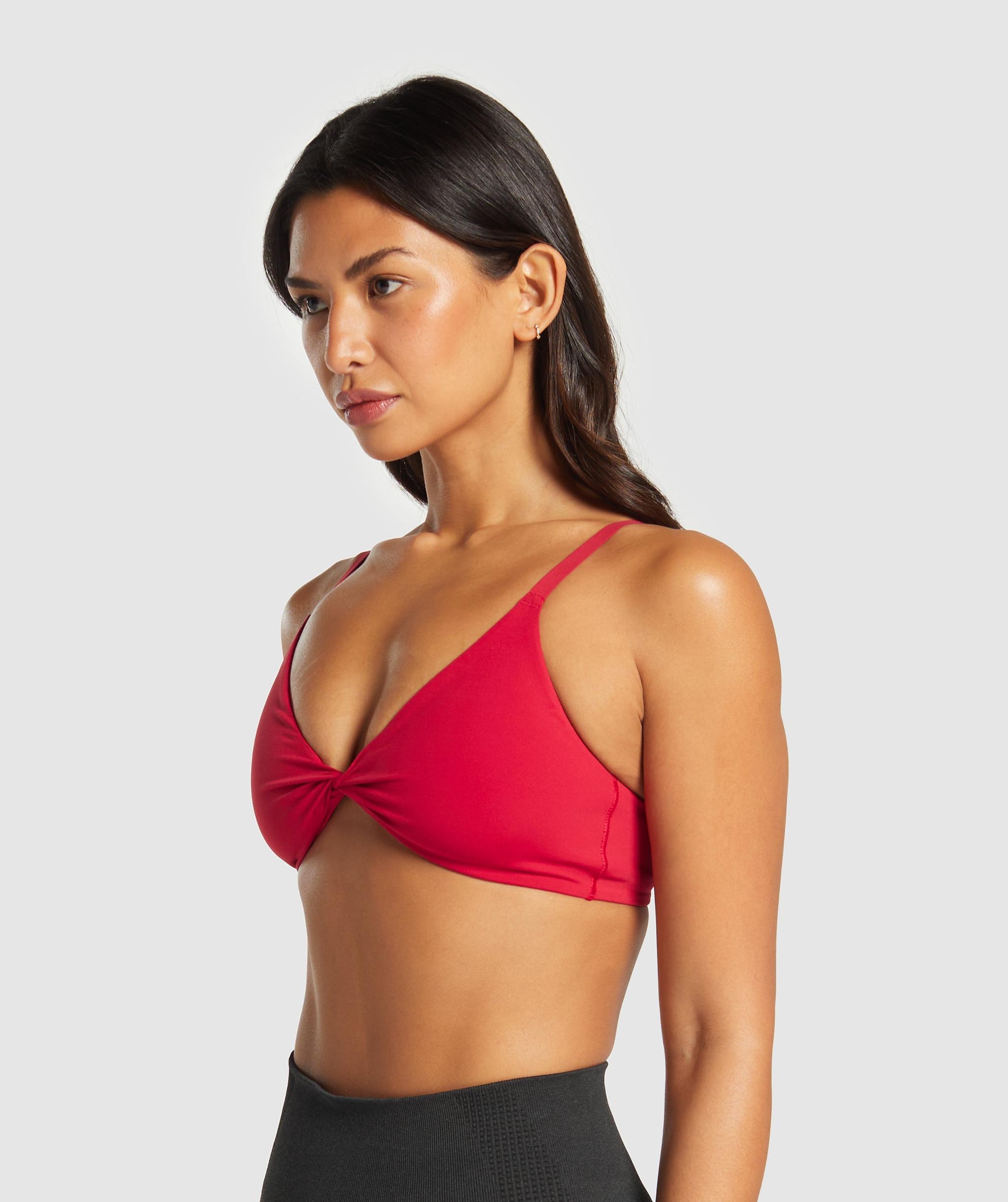 Gymshark Twist Front Bralette - Carmine Red Female Product Image