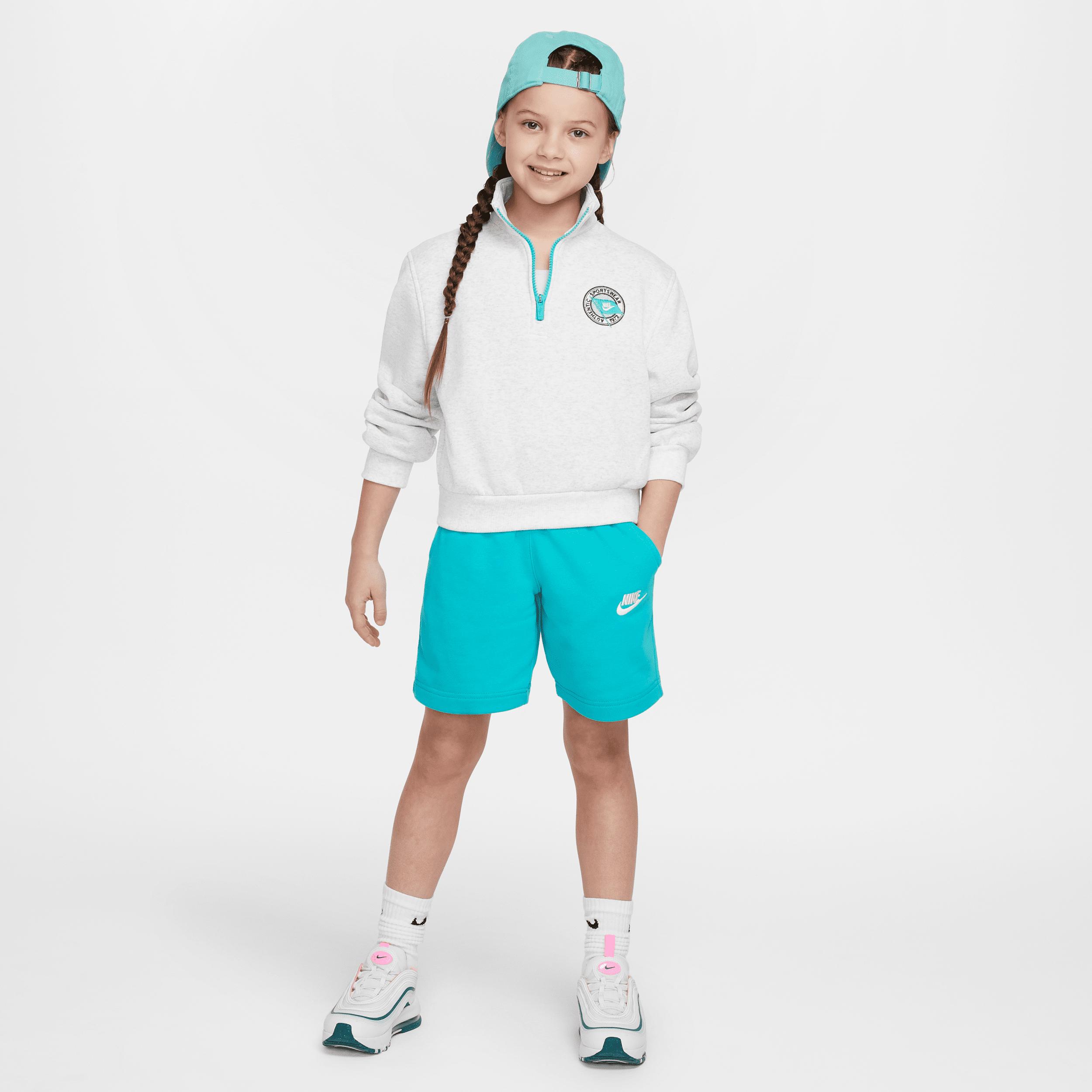 Unisex Nike Sportswear Club Fleece Girls Long-Sleeve 1/2-Zip Top | IB8353-051 Product Image