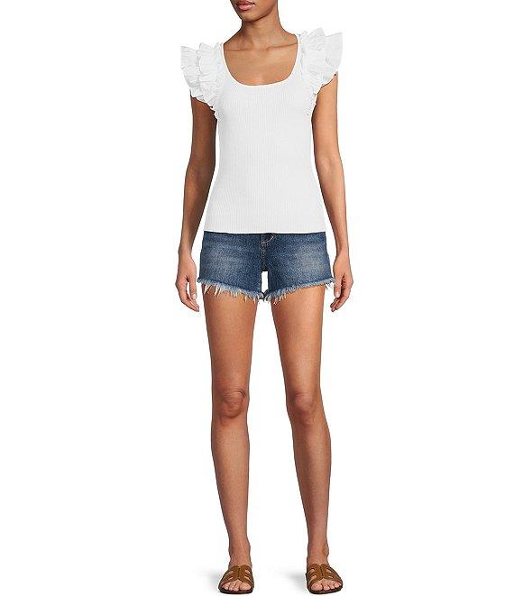 Joe's Jeans Ozzie Mid Rise Raw Cut Off Hem Shorts Product Image