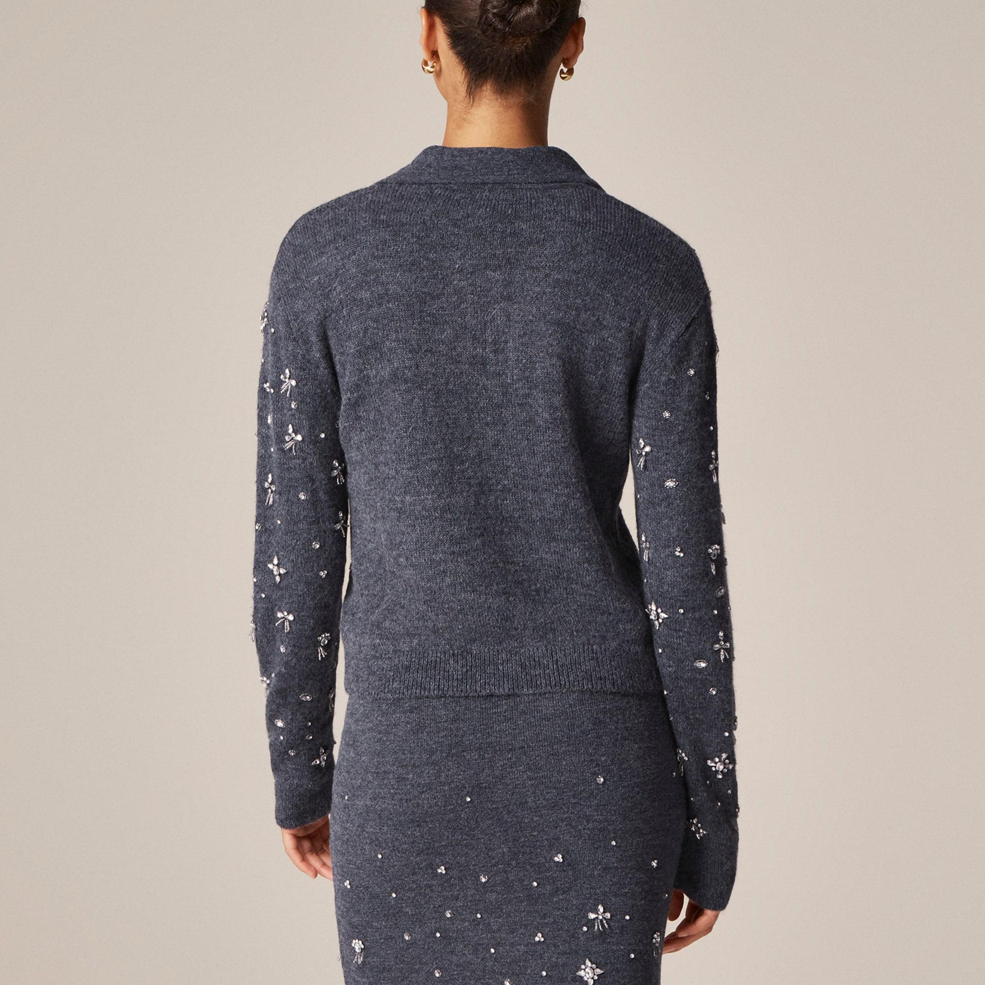 Embellished sweater-polo in wool blend Product Image