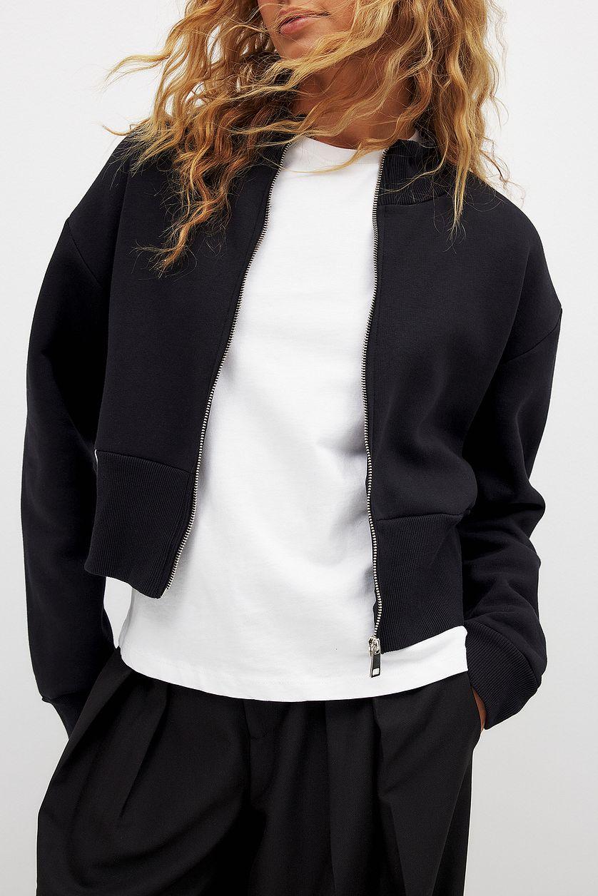 Fitted Zip Sweater Product Image