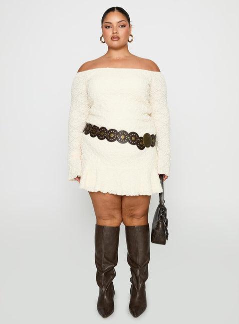 Vancesca Strapless Mini Dress Cream Curve Product Image