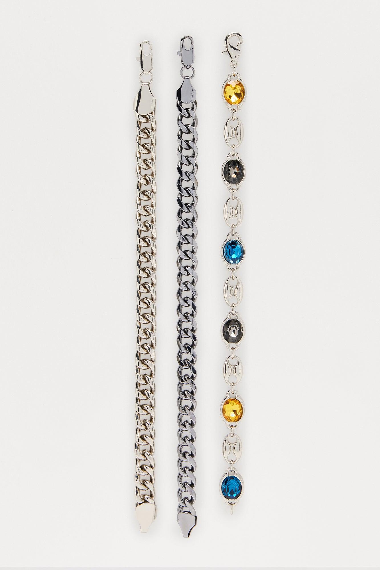 Bejeweled Grind Bracelet Set - Multi Color Male Product Image