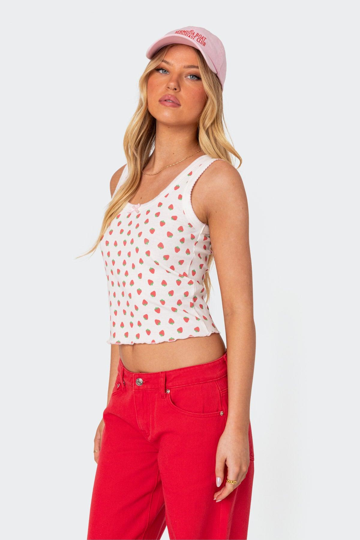 Berry Cool Printed Tank Top Product Image