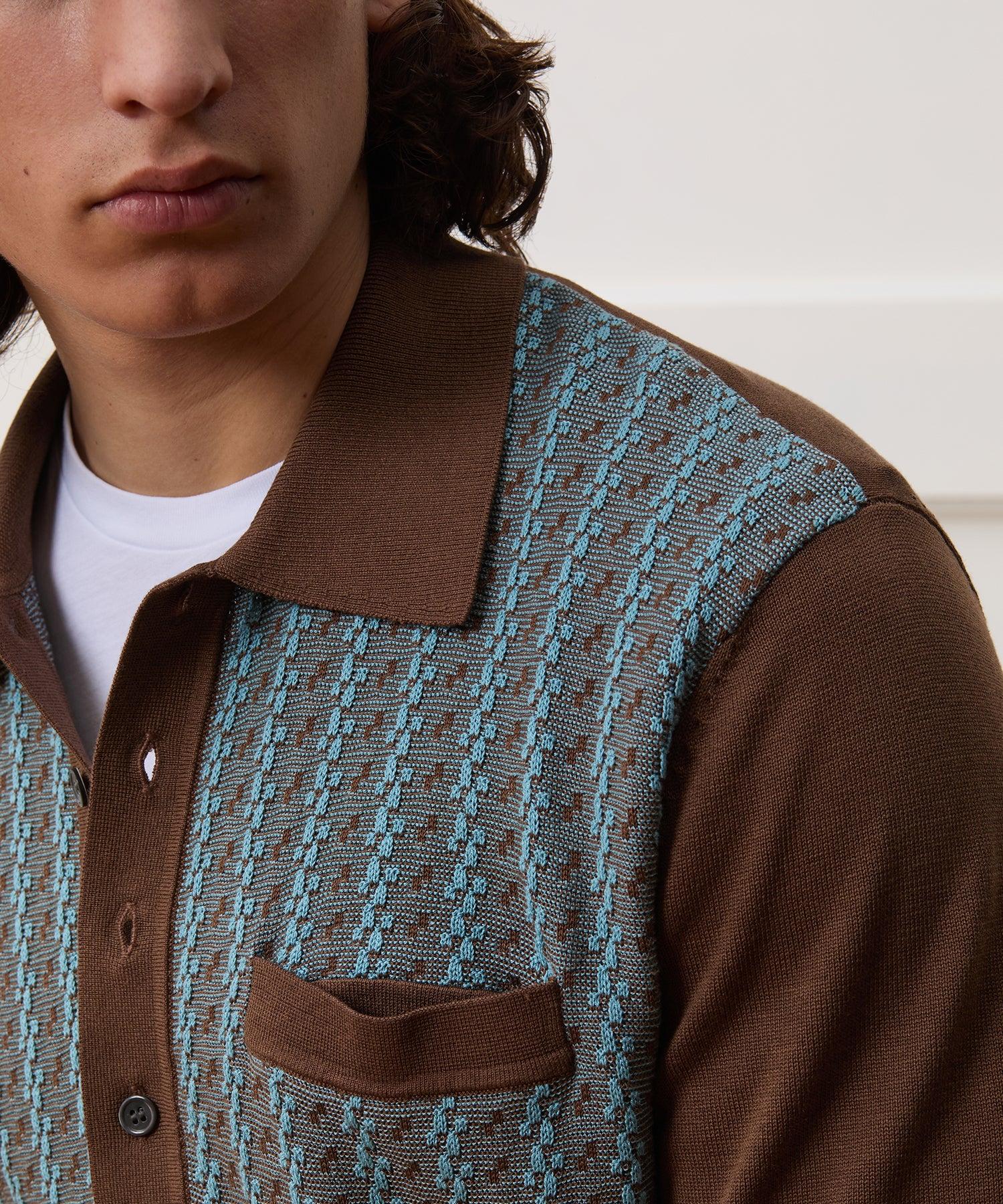 Cotton-Silk Sweater Polo Product Image