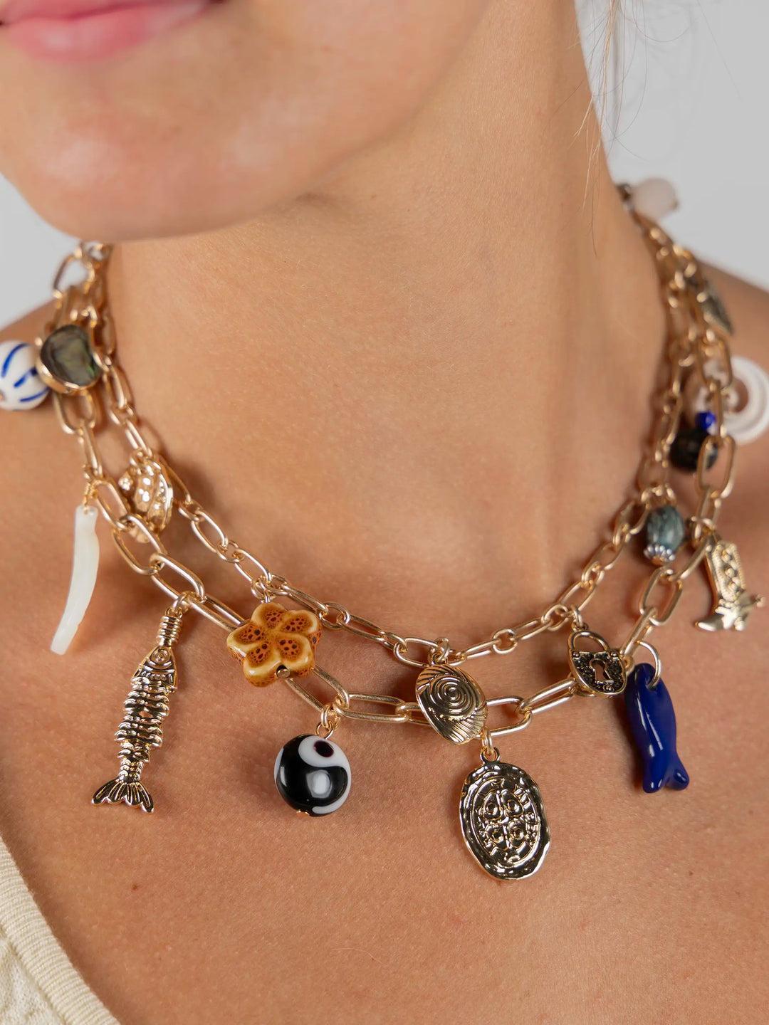 Ocean Bag Charm Necklace Product Image