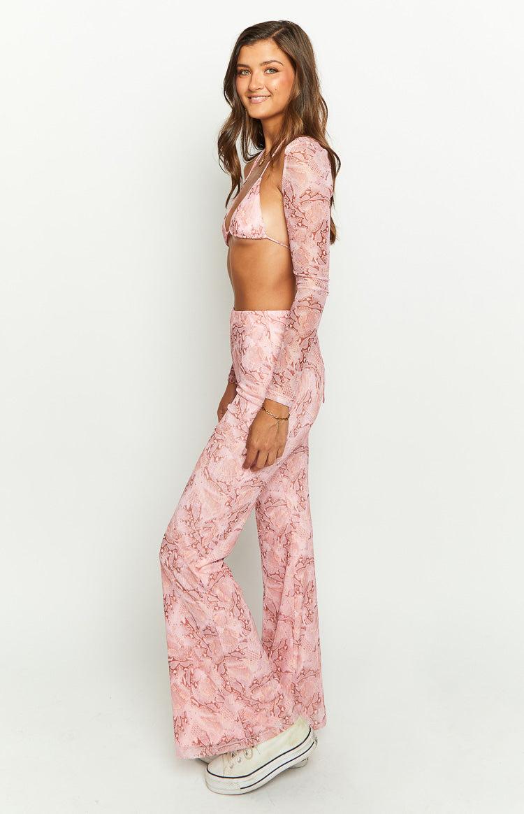 Main Act Pink Swirl Snake Print Pants Baby Product Image