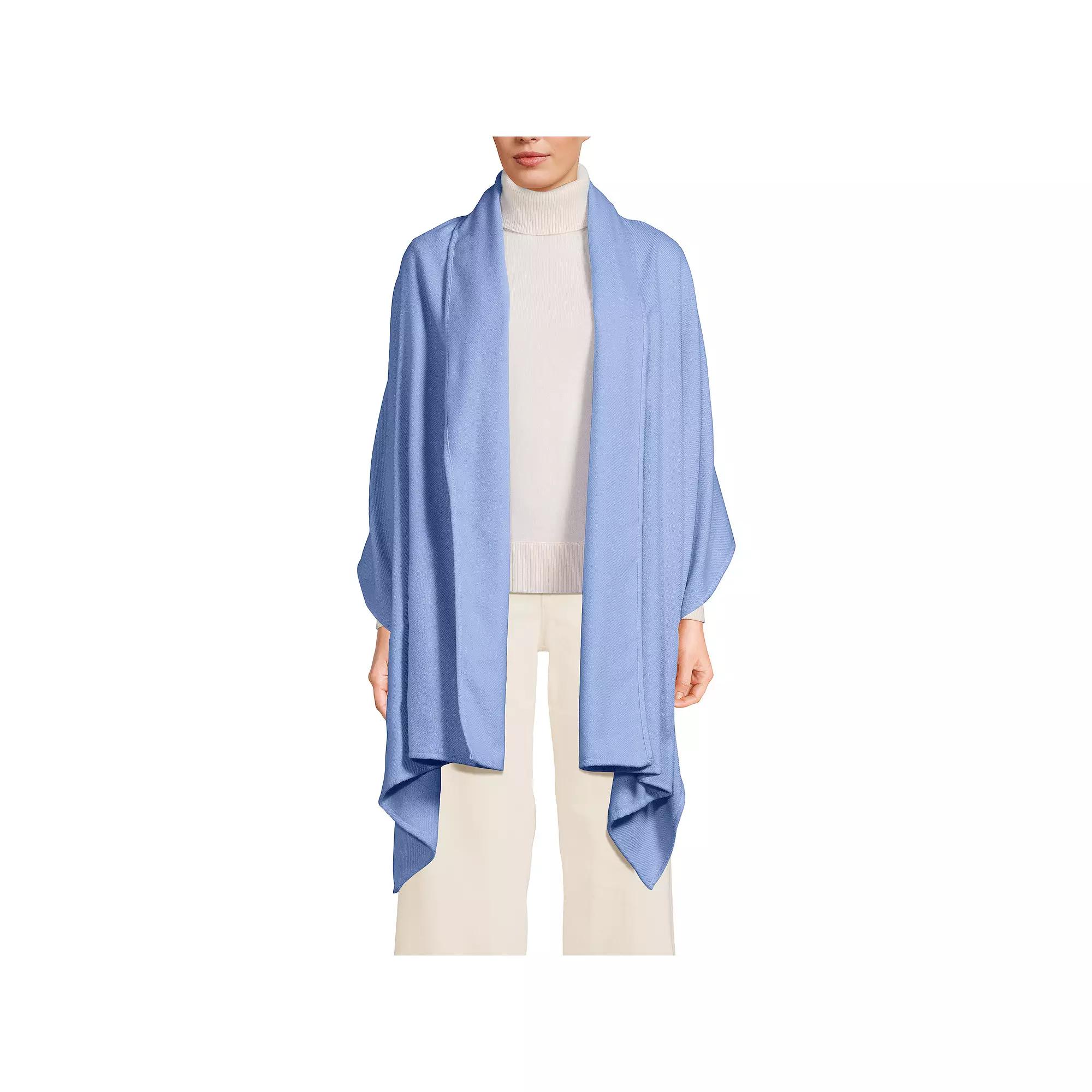 Women's Lands' End CashTouch Shawl Wrap, Washed Green Product Image