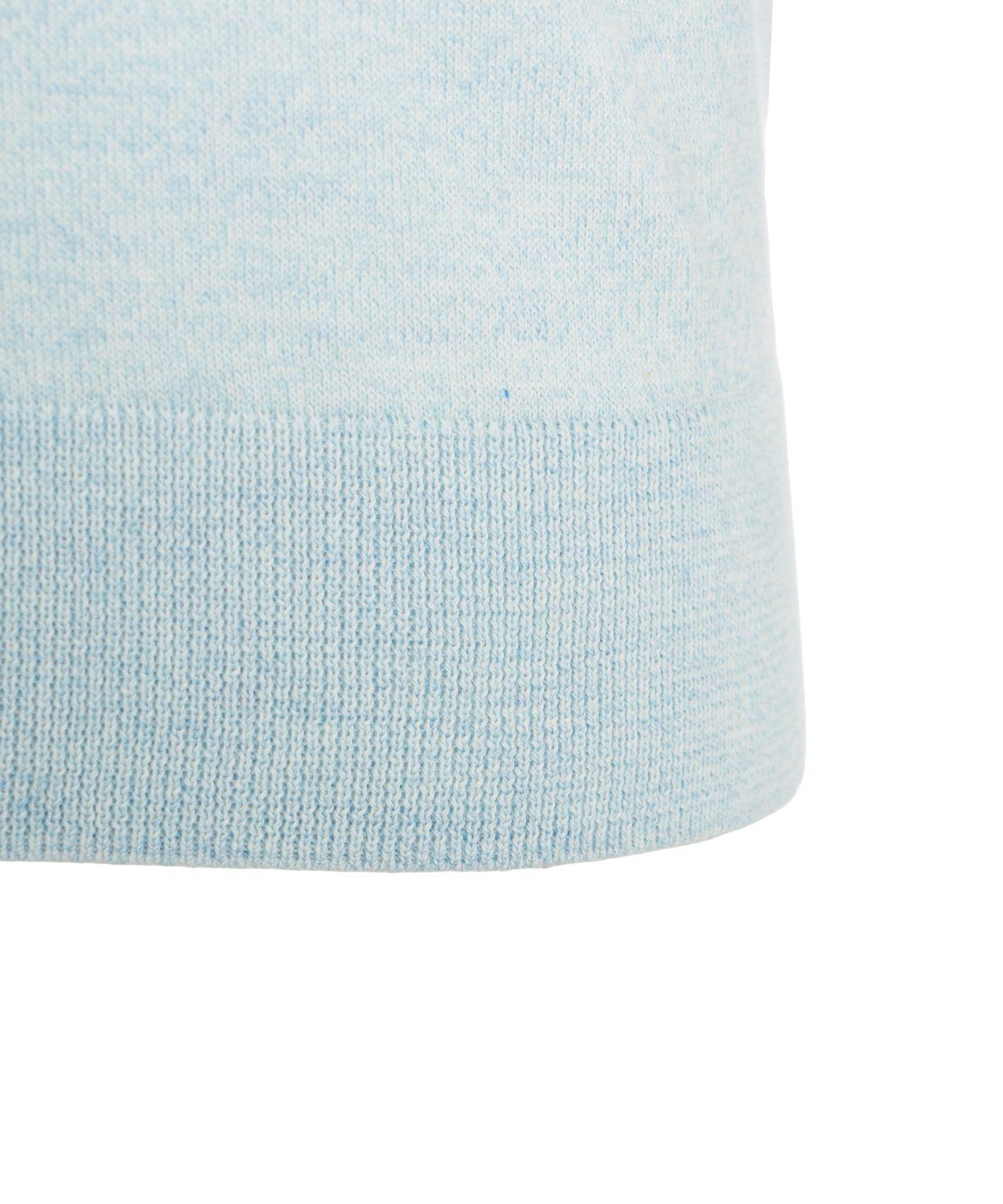 Melange knit polo shirt Product Image