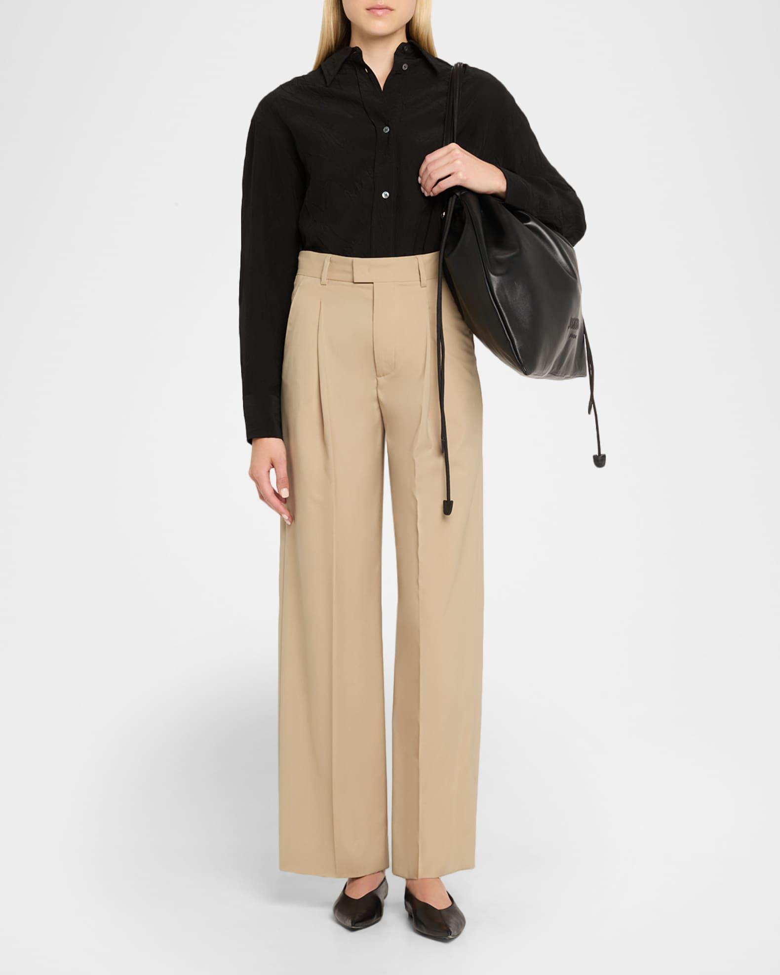 Large Drawstring Leather Tote Bag Product Image