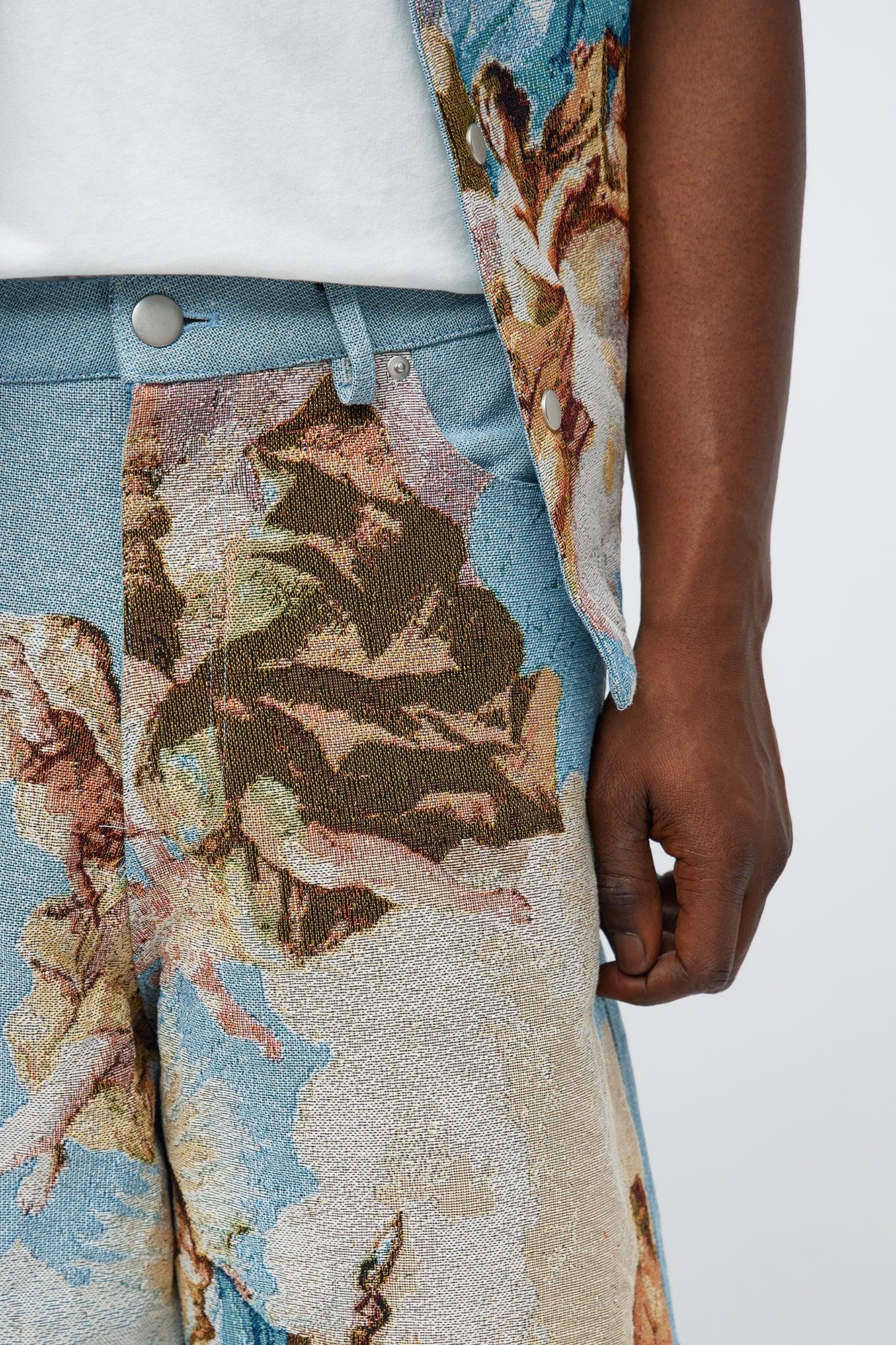 Baggy Angels Tapestry Short - Blue/combo Male Product Image