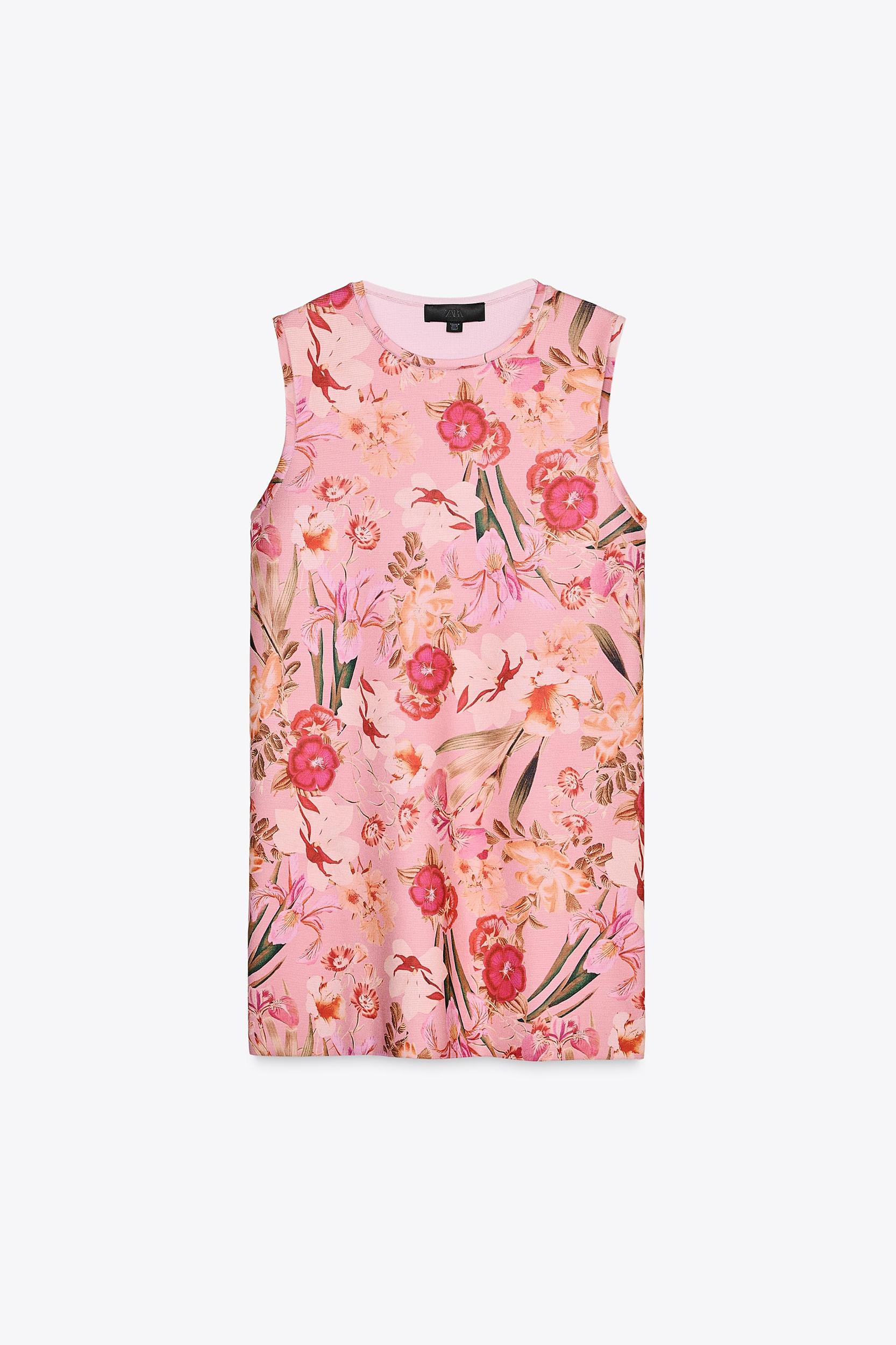 FLORAL PRINT KNIT DRESS Product Image