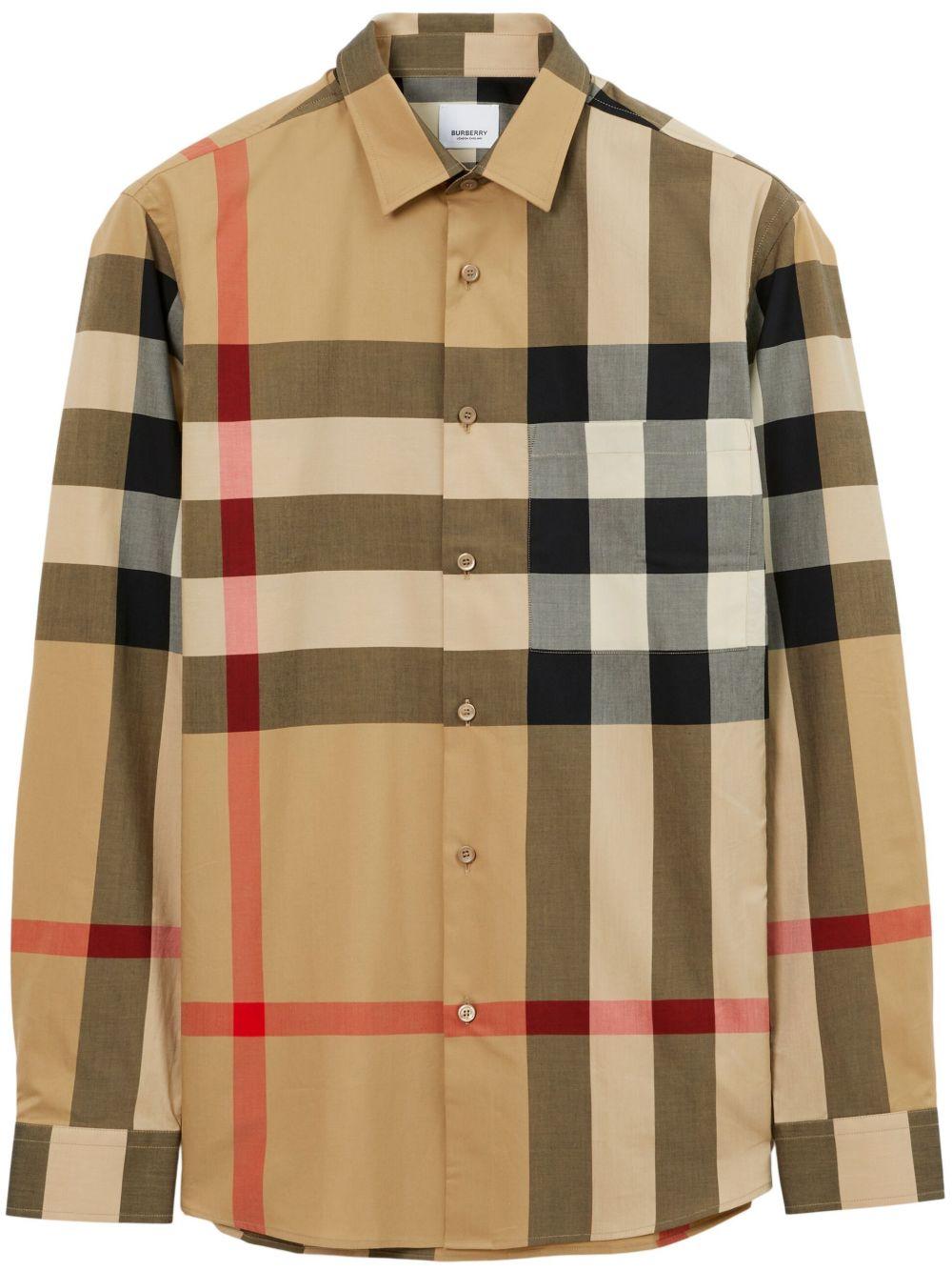 checkered cotton shirt Product Image