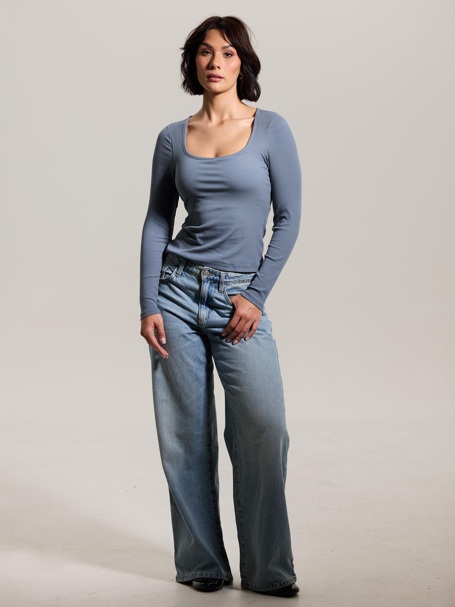Bamboo Long Sleeve Scoop Neck Brami (Full Length) Product Image