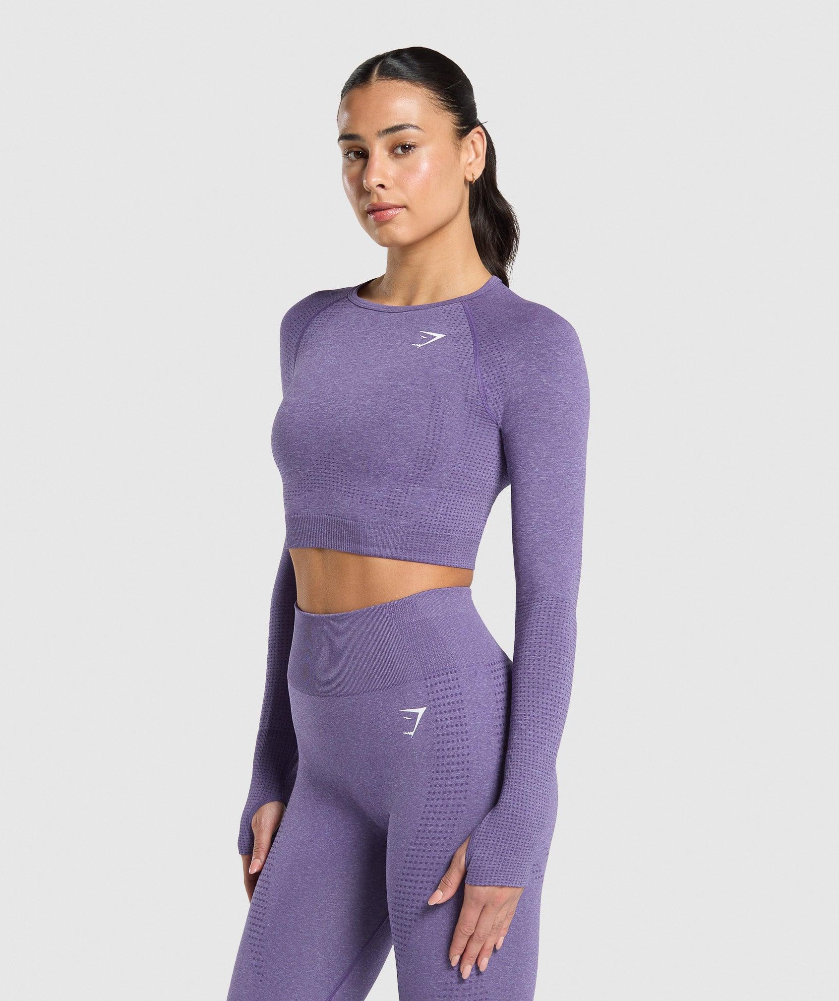 Gymshark Vital Crop Top - Functional Purple/Marl Female Product Image