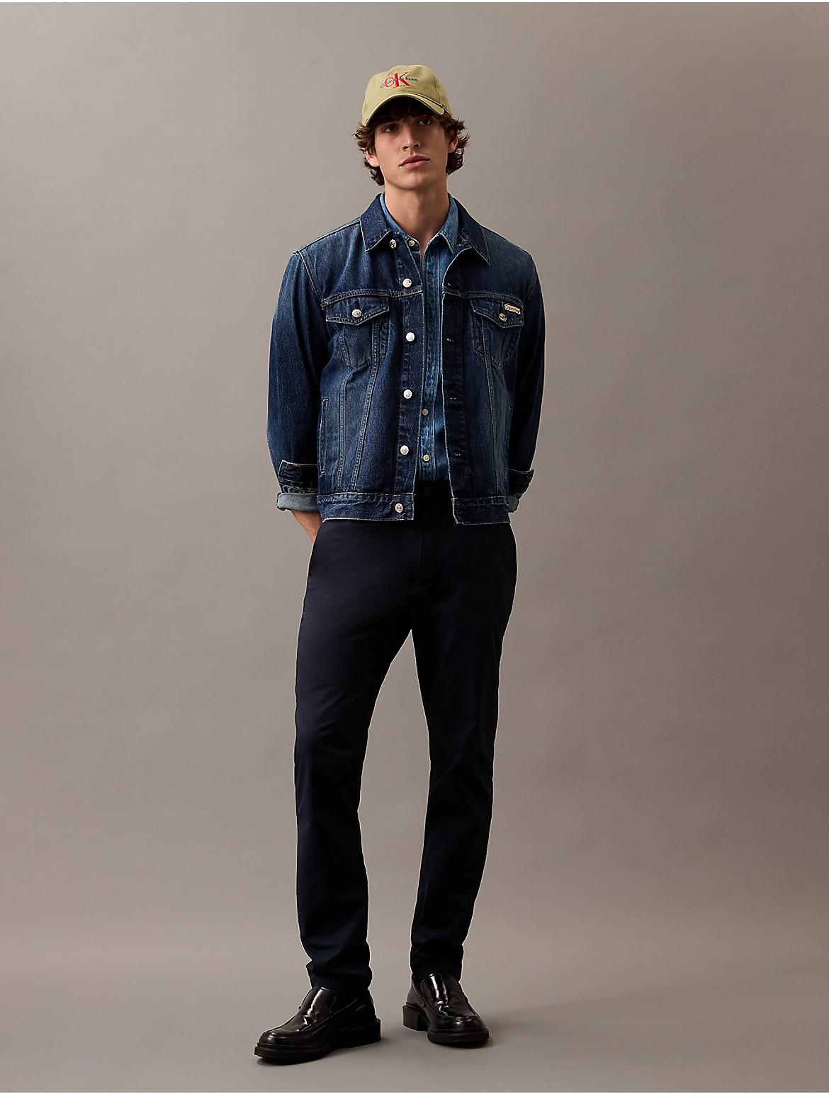 Calvin Klein Mens Tech Slim Stretch Woven Chino - Brown Product Image