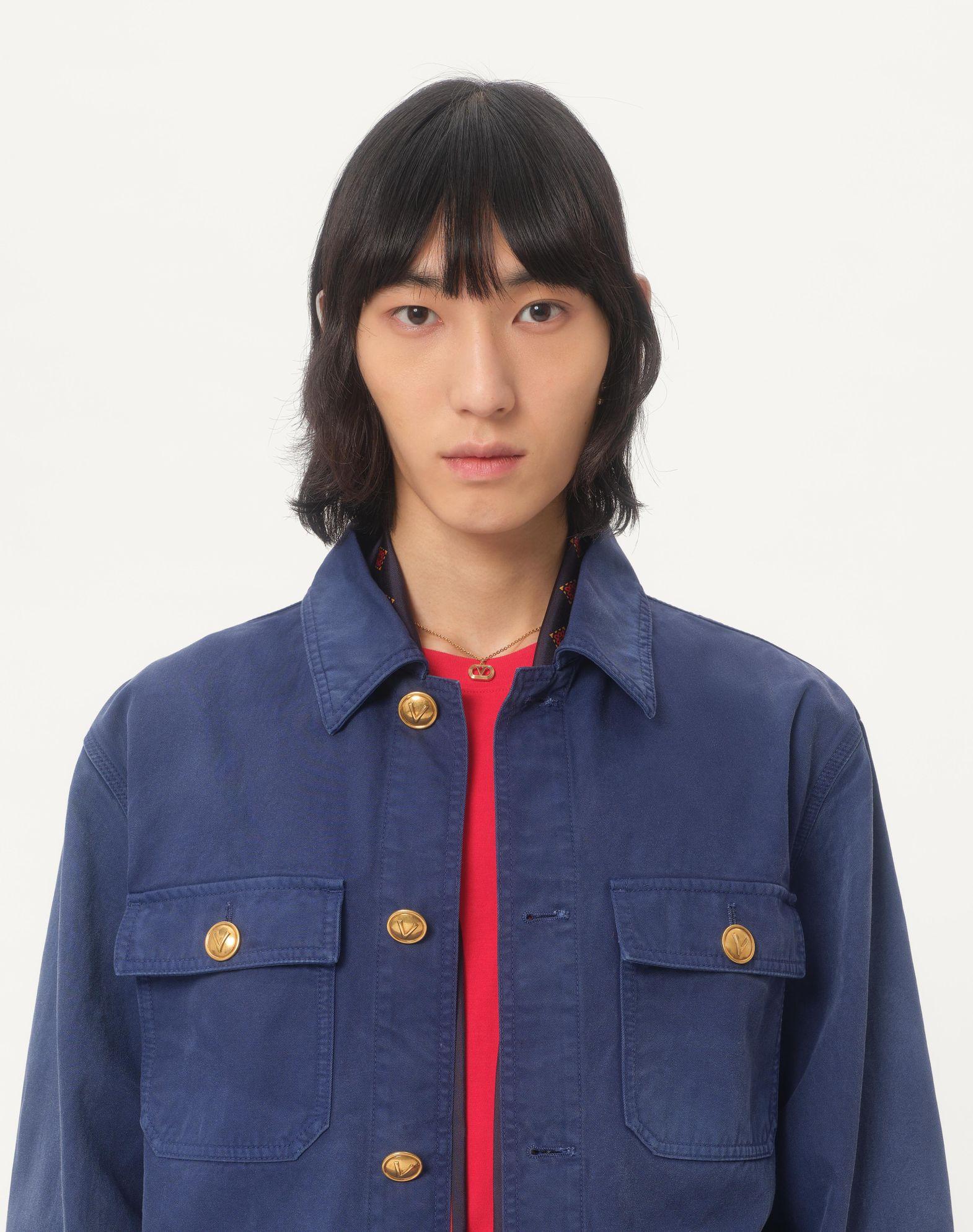 Cotton T-Shirt With Vlogo Patch Product Image