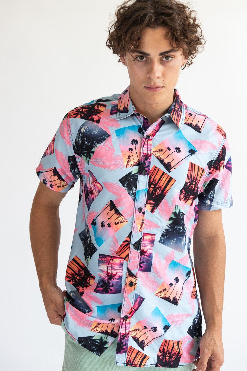 Sunset Palms Button Up Shirt Product Image