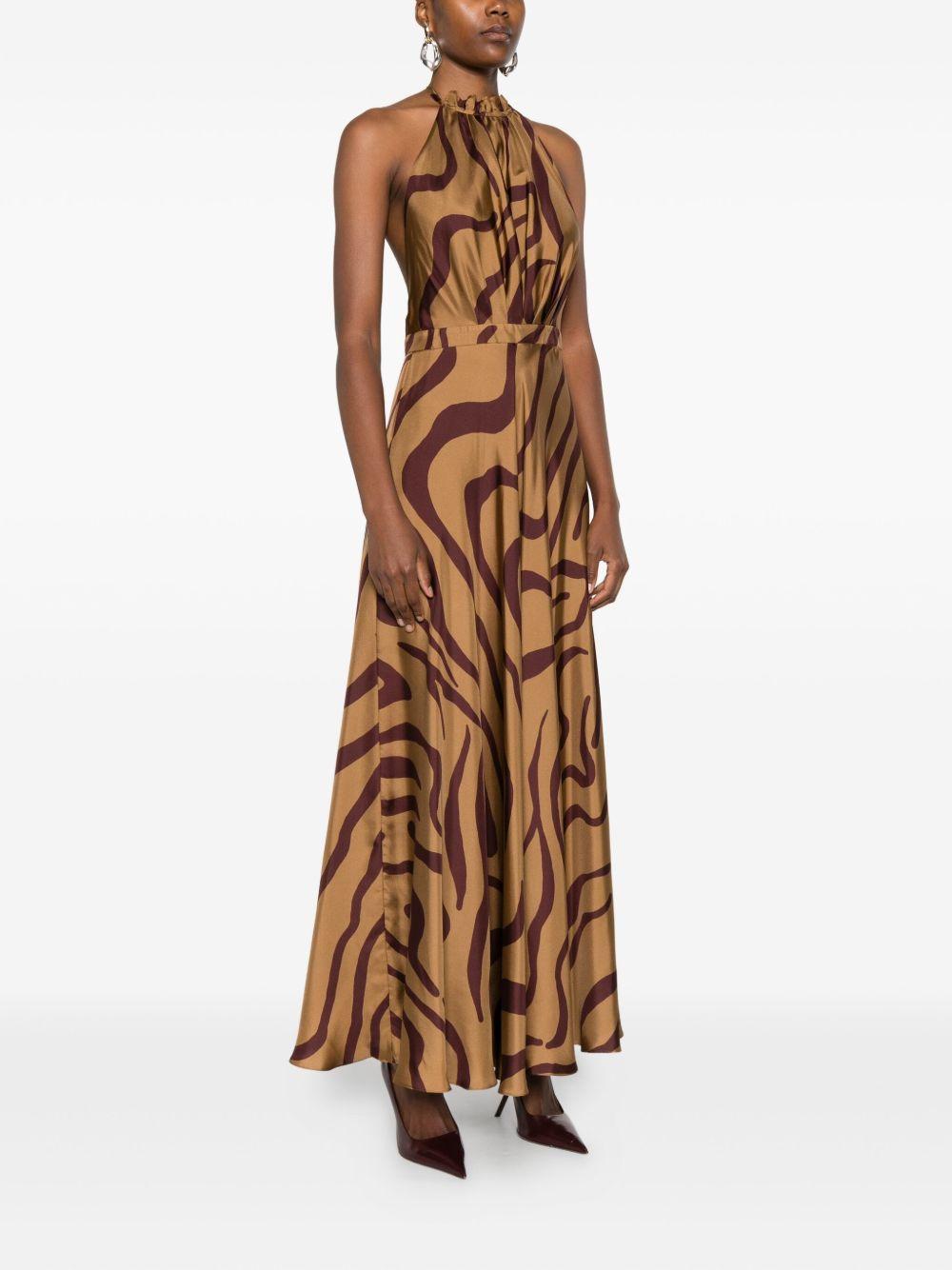 halter-neck swirl-print maxi dress Product Image