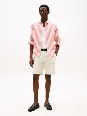 Regular Fit Linen Stripe Shirt Product Image