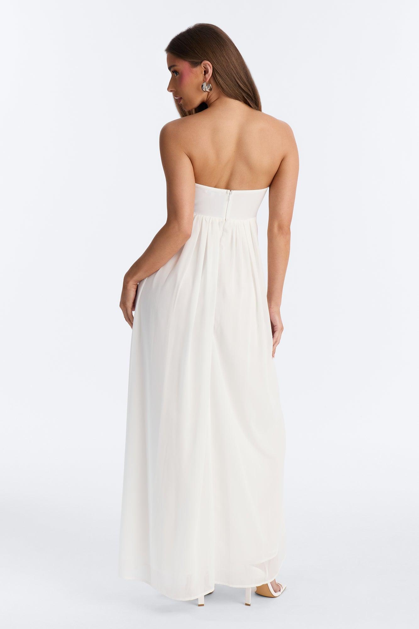 She's Effortless Chiffon Maxi Dress - Ivory Female Product Image