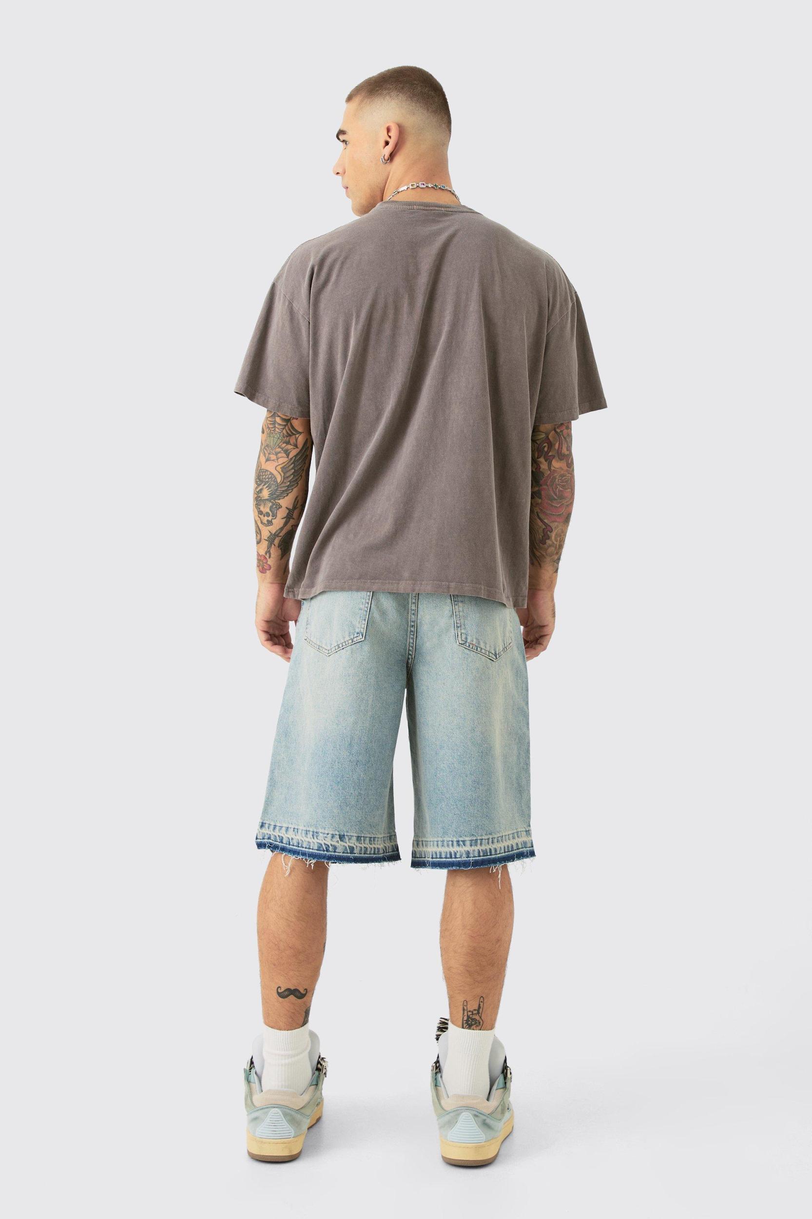 Oversized Boxy Redemption Moto Wash T-shirt | boohooMAN USA Product Image