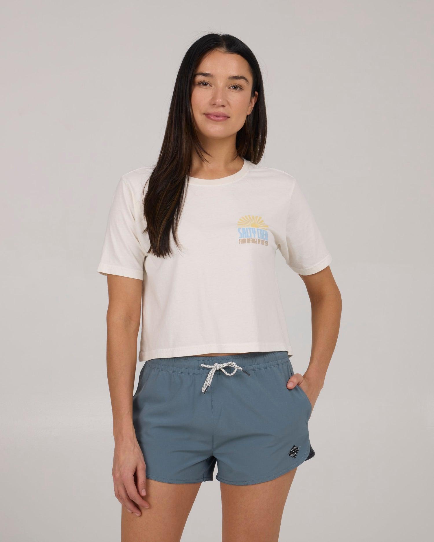 In The Rays Crop Tee - Off White Product Image
