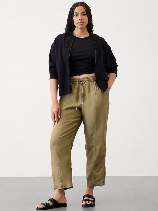 Retreat High Rise Linen Ankle Pant Product Image