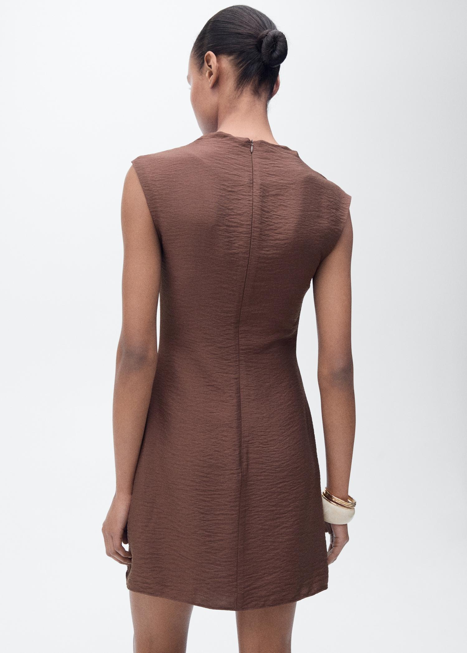 Draped textured dress - Women | MANGO USA Product Image